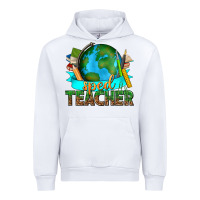 White sped teacher with earth globe Urban Hoodie - texasbilliewilder