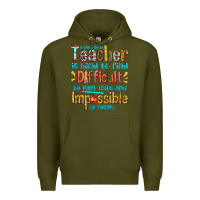 Army Green a truly great teacher Premium Hoodie - texasbilliewilder