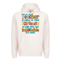 Pale Pink a truly great teacher Premium Hoodie - texasbilliewilder