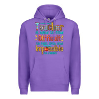 Purple a truly great teacher Premium Hoodie - texasbilliewilder