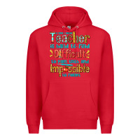 Red a truly great teacher Premium Hoodie - texasbilliewilder