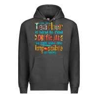 Charcoal Heather a truly great teacher Premium Hoodie - texasbilliewilder