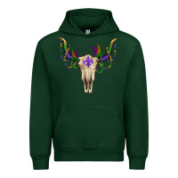 Forest Green mardi gras bullskull Urban Hoodie - RanaPortraitStore