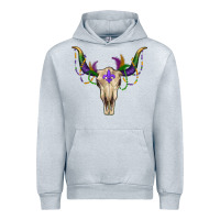 Heather Grey mardi gras bullskull Urban Hoodie - RanaPortraitStore