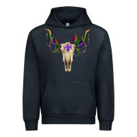 Navy mardi gras bullskull Urban Hoodie - RanaPortraitStore