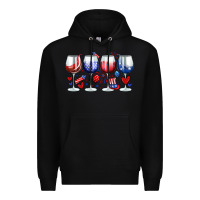Black American wine glasses Premium Hoodie - Zillion Design Studio