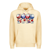 Pina Colada American wine glasses Premium Hoodie - Zillion Design Studio