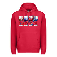 Cardinal American wine glasses Premium Hoodie - Zillion Design Studio