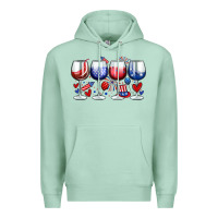 Seafoam American wine glasses Premium Hoodie - Zillion Design Studio