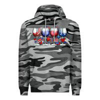Slate Camo American wine glasses Premium Hoodie - Zillion Design Studio