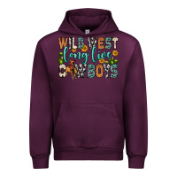 Mauve Wine wild west long live cowboys Urban Hoodie - Zillion Design Studio