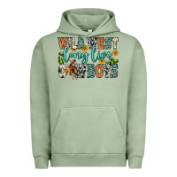 Pigment Oil Green wild west long live cowboys Urban Hoodie - Zillion Design Studio