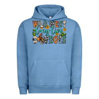 Pigment Pebble Blue wild west long live cowboys Urban Hoodie - Zillion Design Studio