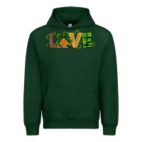 Forest Green st patricks day gnomes shamrock horseshoes love Urban Hoodie - RanaPortraitStore