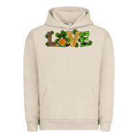 Pigment French Oak st patricks day gnomes shamrock horseshoes love Urban Hoodie - RanaPortraitStore