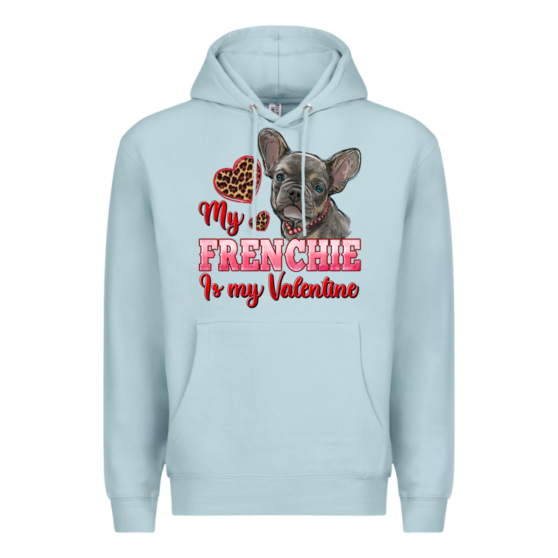 My Frenchie Is My Valentine Premium Hoodie by RanaPortraitStore | Teevron