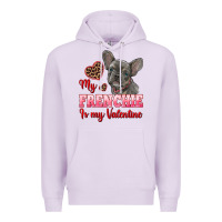 Lilac my frenchie is my valentine Premium Hoodie - RanaPortraitStore