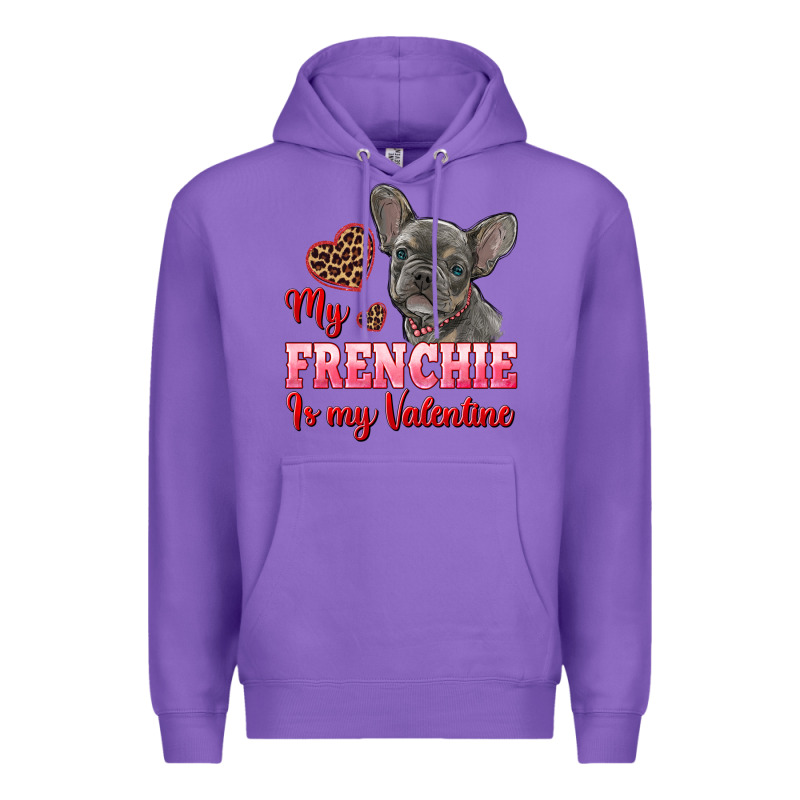 My Frenchie Is My Valentine Premium Hoodie by RanaPortraitStore | Teevron