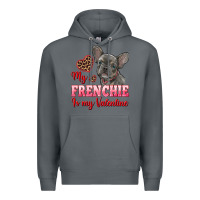 Rock my frenchie is my valentine Premium Hoodie - RanaPortraitStore