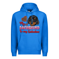 True Royal my dachshund is my valentine Premium Hoodie - RanaPortraitStore
