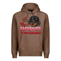 Chestnut my dachshund is my valentine Premium Hoodie - RanaPortraitStore