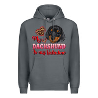 Rock my dachshund is my valentine Premium Hoodie - RanaPortraitStore