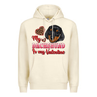 Sandshell my dachshund is my valentine Premium Hoodie - RanaPortraitStore