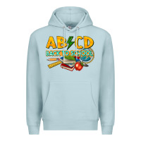 Blue Mist abcd back to school Premium Hoodie - texasbilliewilder