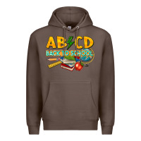 Coffee abcd back to school Premium Hoodie - texasbilliewilder