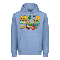 Colony Blue abcd back to school Premium Hoodie - texasbilliewilder
