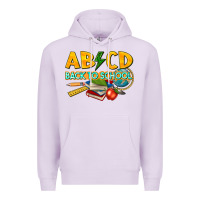 Lilac abcd back to school Premium Hoodie - texasbilliewilder