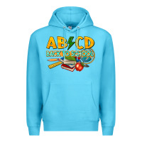 Ocean Blue abcd back to school Premium Hoodie - texasbilliewilder