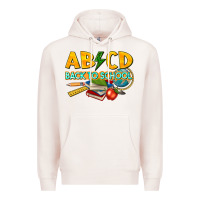 Pale Pink abcd back to school Premium Hoodie - texasbilliewilder