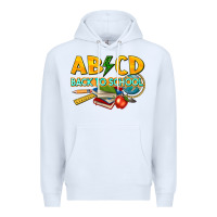 White abcd back to school Premium Hoodie - texasbilliewilder