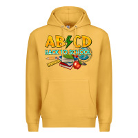 Mustard abcd back to school Premium Hoodie - texasbilliewilder
