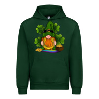 Forest Green st patricks day gnomes shamrock gold horseshoes rainbow Urban Hoodie - RanaPortraitStore