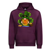 Mauve Wine st patricks day gnomes shamrock gold horseshoes rainbow Urban Hoodie - RanaPortraitStore
