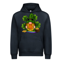 Navy st patricks day gnomes shamrock gold horseshoes rainbow Urban Hoodie - RanaPortraitStore