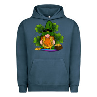 Pigment Midnight Navy st patricks day gnomes shamrock gold horseshoes rainbow Urban Hoodie - RanaPortraitStore