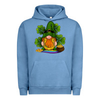 Pigment Pebble Blue st patricks day gnomes shamrock gold horseshoes rainbow Urban Hoodie - RanaPortraitStore