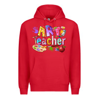 Red art teacher Premium Hoodie - texasbilliewilder