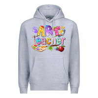 Heather Grey art teacher Premium Hoodie - texasbilliewilder