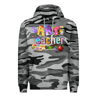 Slate Camo art teacher Premium Hoodie - texasbilliewilder