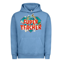 Pigment Pebble Blue super teacher Urban Hoodie - texasbilliewilder