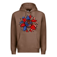 Chestnut American flag leopard sunflower Premium Hoodie - Zillion Design Studio