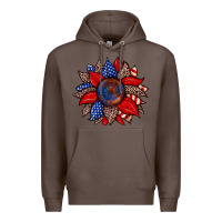 Coffee American flag leopard sunflower Premium Hoodie - Zillion Design Studio