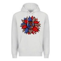 Dove Grey American flag leopard sunflower Premium Hoodie - Zillion Design Studio