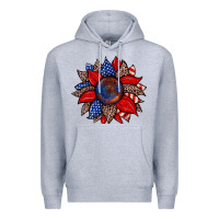 Heather Grey American flag leopard sunflower Premium Hoodie - Zillion Design Studio