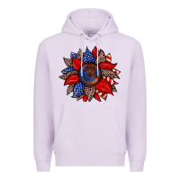 Lilac American flag leopard sunflower Premium Hoodie - Zillion Design Studio