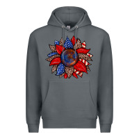 Rock American flag leopard sunflower Premium Hoodie - Zillion Design Studio